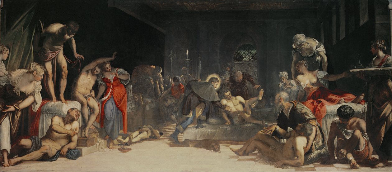 ಸೇಂಟ್ ರೋಚ್ ಕ್ಯೂರಿಂಗ್ ದಿ ಪ್ಲೇಗ್ಯುಟರ್ಕ್ by Jacopo Robusti Tintoretto