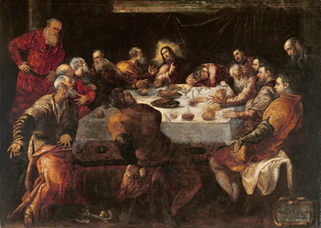 Son Akşam Yemeği by Jacopo Robusti Tintoretto