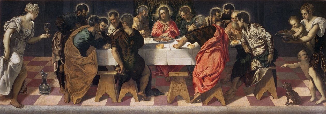 Son Akşam Yemeği by Jacopo Robusti Tintoretto