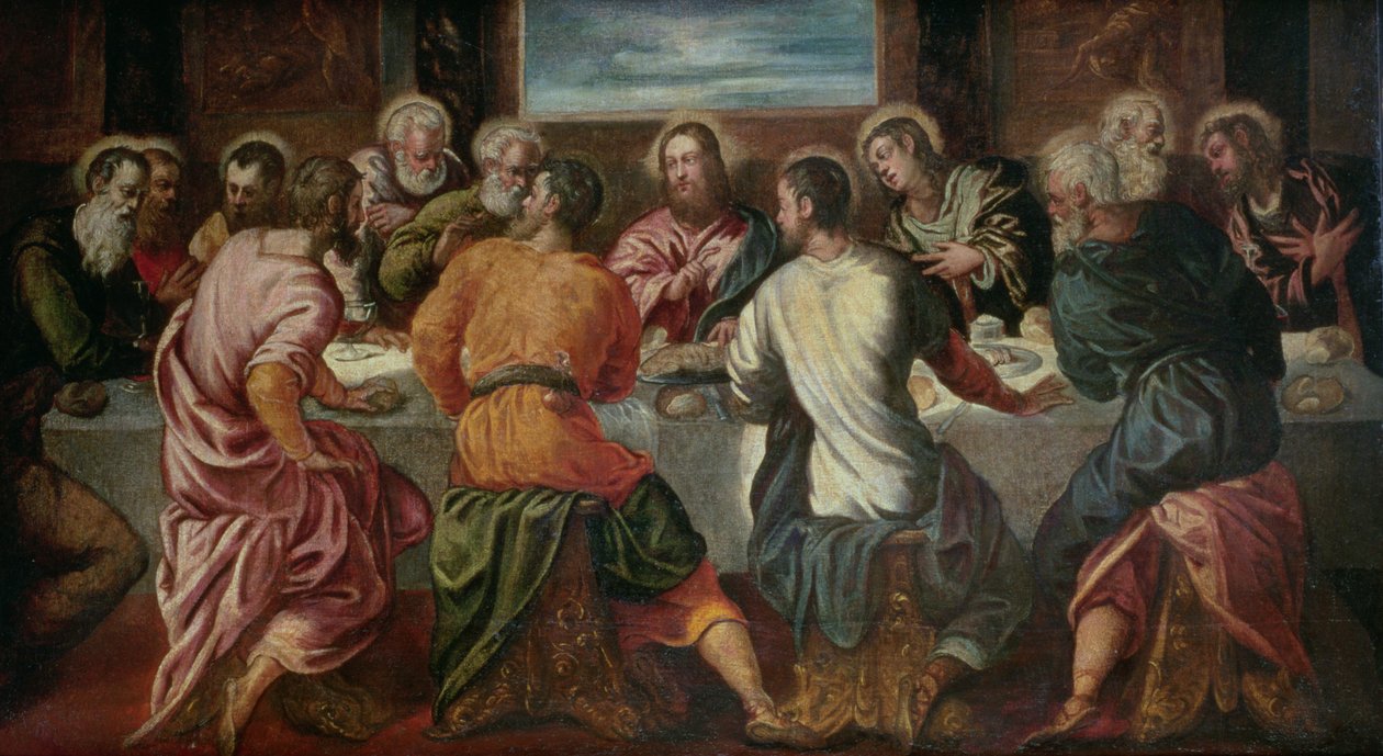 ದಿ ಲಾಸ್ಟ್ ಸಪ್ಪರ್, ಮಧ್ಯ 1540 ರ ಟರ್ಕಿ by Jacopo Robusti Tintoretto