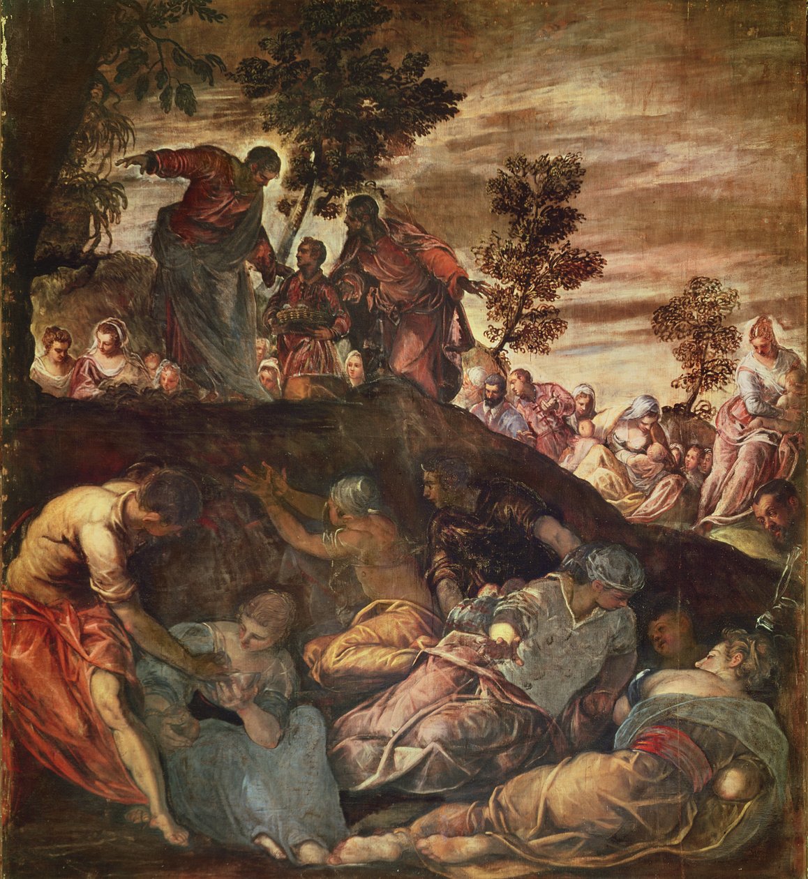 Somun ve balıkların çoğaltılması, c.1575 by Jacopo Robusti Tintoretto