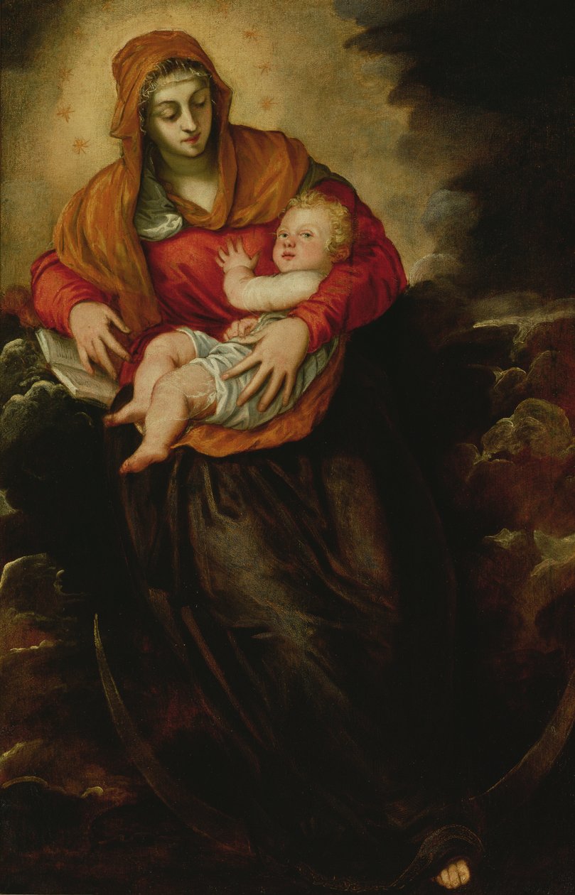 Bakire ve Çocuk, Immaculate Conception olarak bilinir by Jacopo Robusti Tintoretto