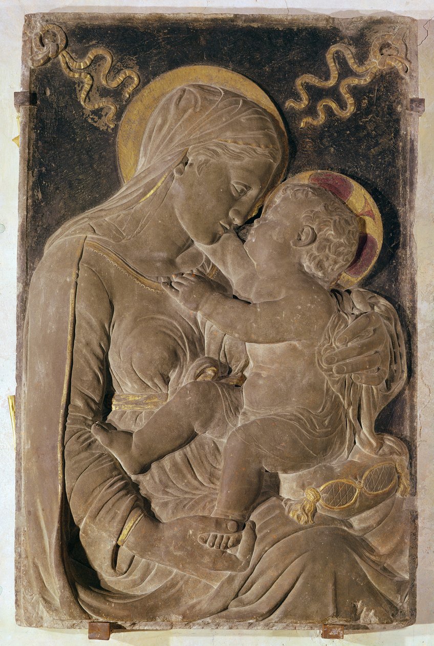 Bakire ve Çocuk (boyalı sıva) by Jacopo Sansovino
