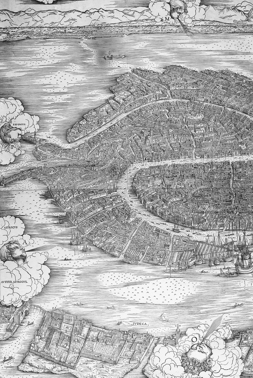 Büyük Perspektif Planı - Venedik, yaklaşık 1500 (sol taraf) by Jacopo de Barbari