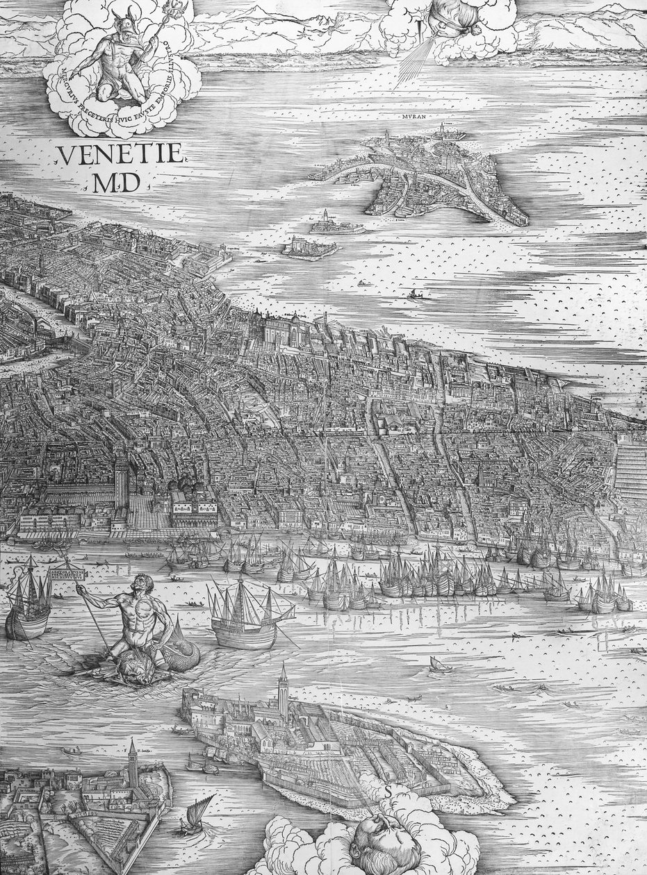 Büyük Perspektif Planı - Venedik, yaklaşık 1500 (orta bölüm) by Jacopo de Barbari
