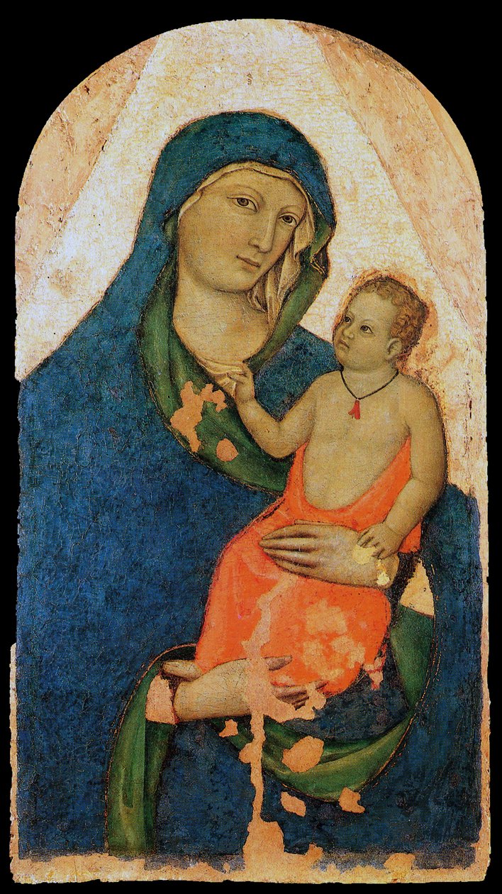 madonna ve çocuk by Jacopo del Casentino
