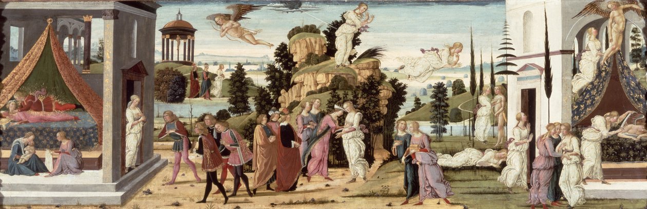Aşk Tanrısı ve Ruhun Öyküsü (panel) by Jacopo del Sellaio