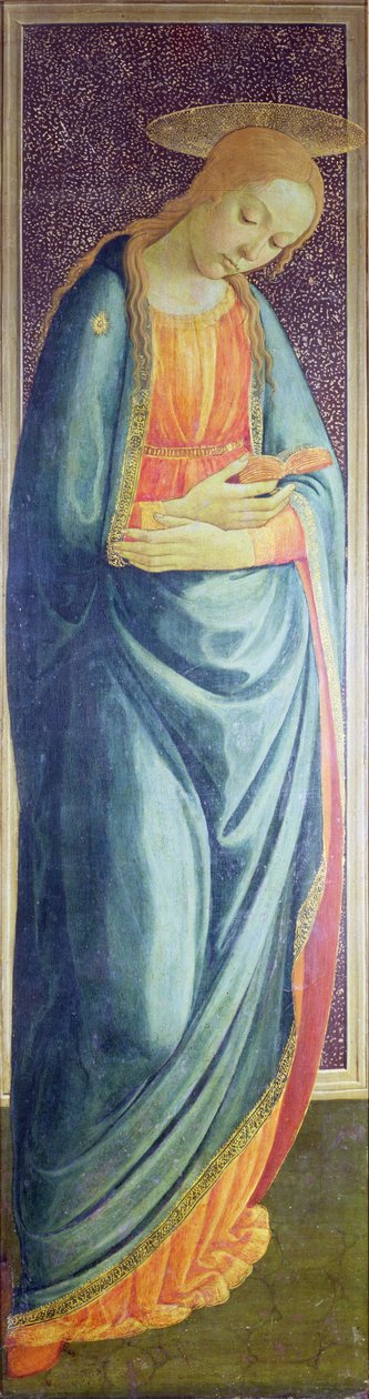 Meryem Ana, 1473 (Müjde'nin bir diptikinin sağ kanadı) (panel) by Jacopo del Sellaio