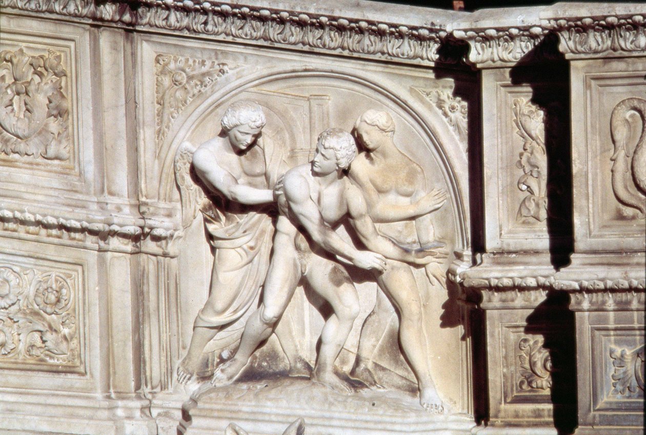 Fonte Gaia (mermer) (detay) by Jacopo della Quercia