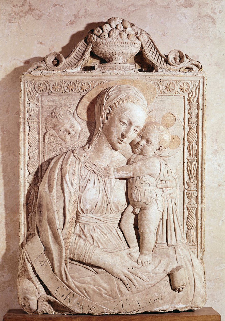 Bakire ve Çocuk (mermer) by Jacopo della Quercia