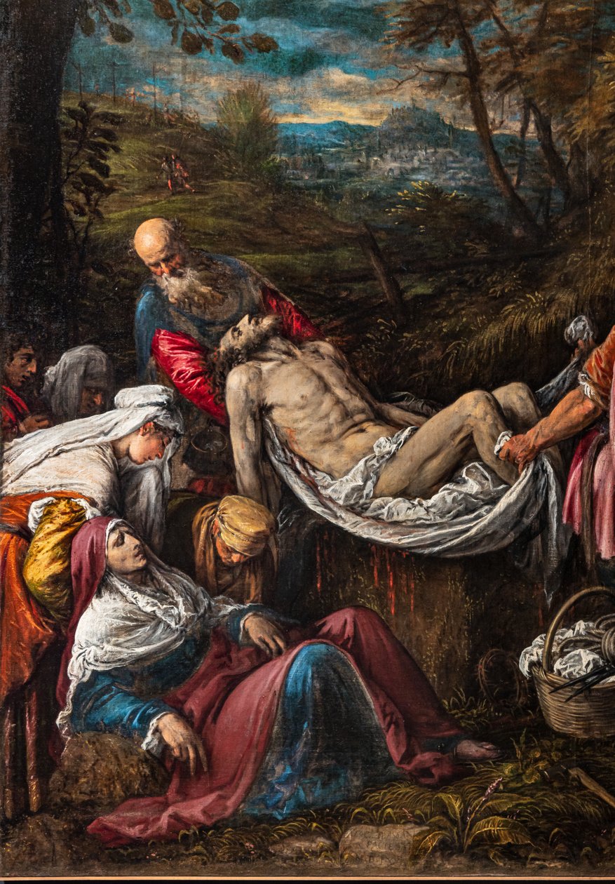 İsa'nın cesedinin gömülmesi, detay by Jacopo (1510 92) Bassano