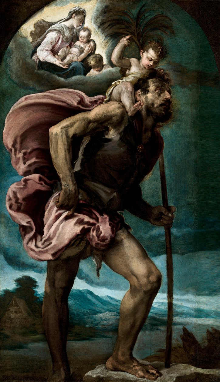 "Saint Christophe"" Peinture by Jacopo Bassano l