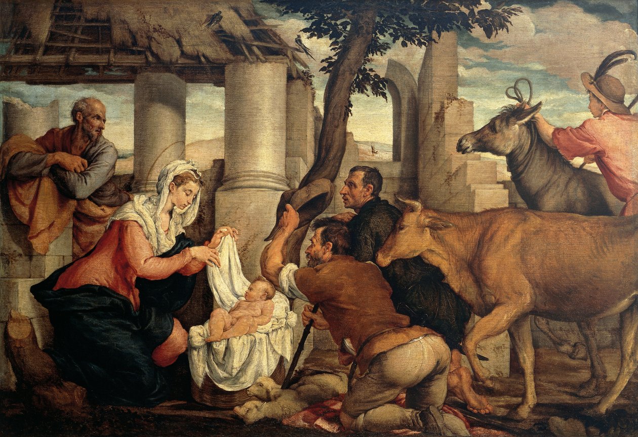 Çobanların Hayranlığı, Jacopo Bassano (yaklaşık 1510-1592) by Jacopo (1510 92) Bassano
