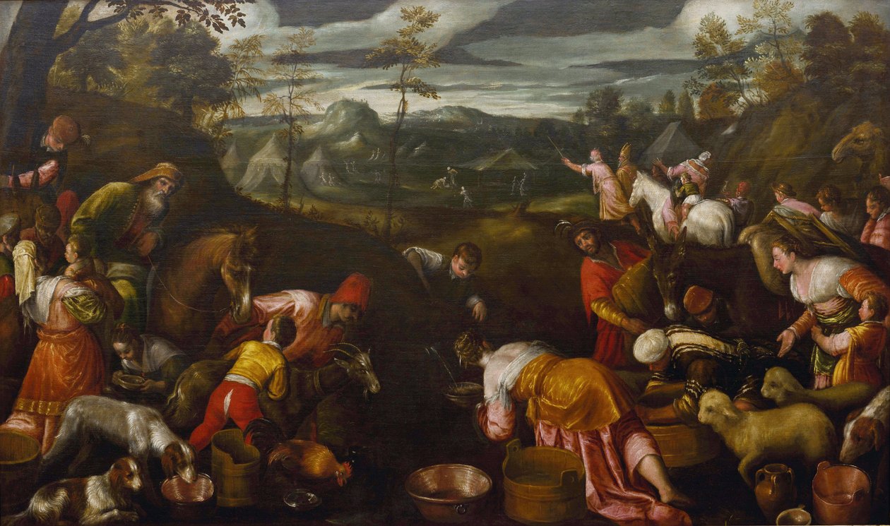 Musa Kayadan Vurucu Su Par Bassano, Jacopo, yaşlı (yaklaşık 1510-1592) (Jacopo da Ponte). Tuval üzerine yağlıboya by Jacopo Bassano