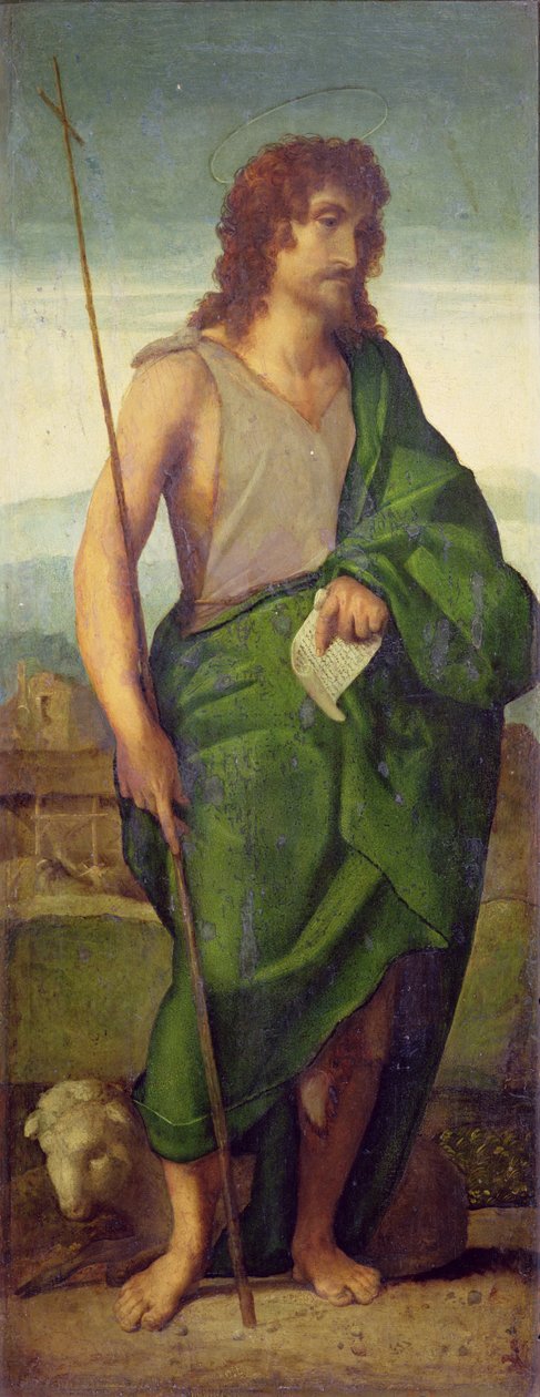 Aziz Vaftizci Yahya (panel üzerine yağlıboya) by Jacopo (c.1480-1528) Palma