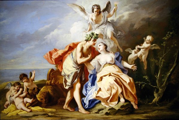 Bacchus ve Ariadne (tuval üzerine yağlı boya) by Jacopo Amigoni