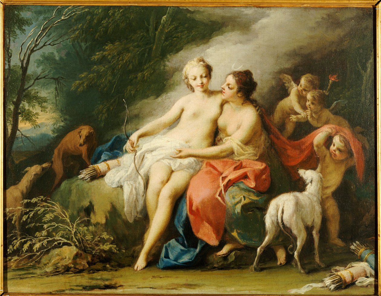 Jüpiter ve Callisto by Jacopo Amigoni