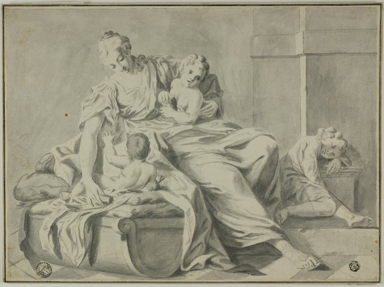 Anne ve Üç Çocuk by Jacopo Amigoni