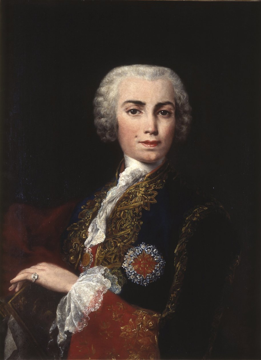 Portre de Carlo Broschi dit Farinelli, chanteur contralto et soprano, castrat italien (1705-1782) - Şarkıcı Farinelli