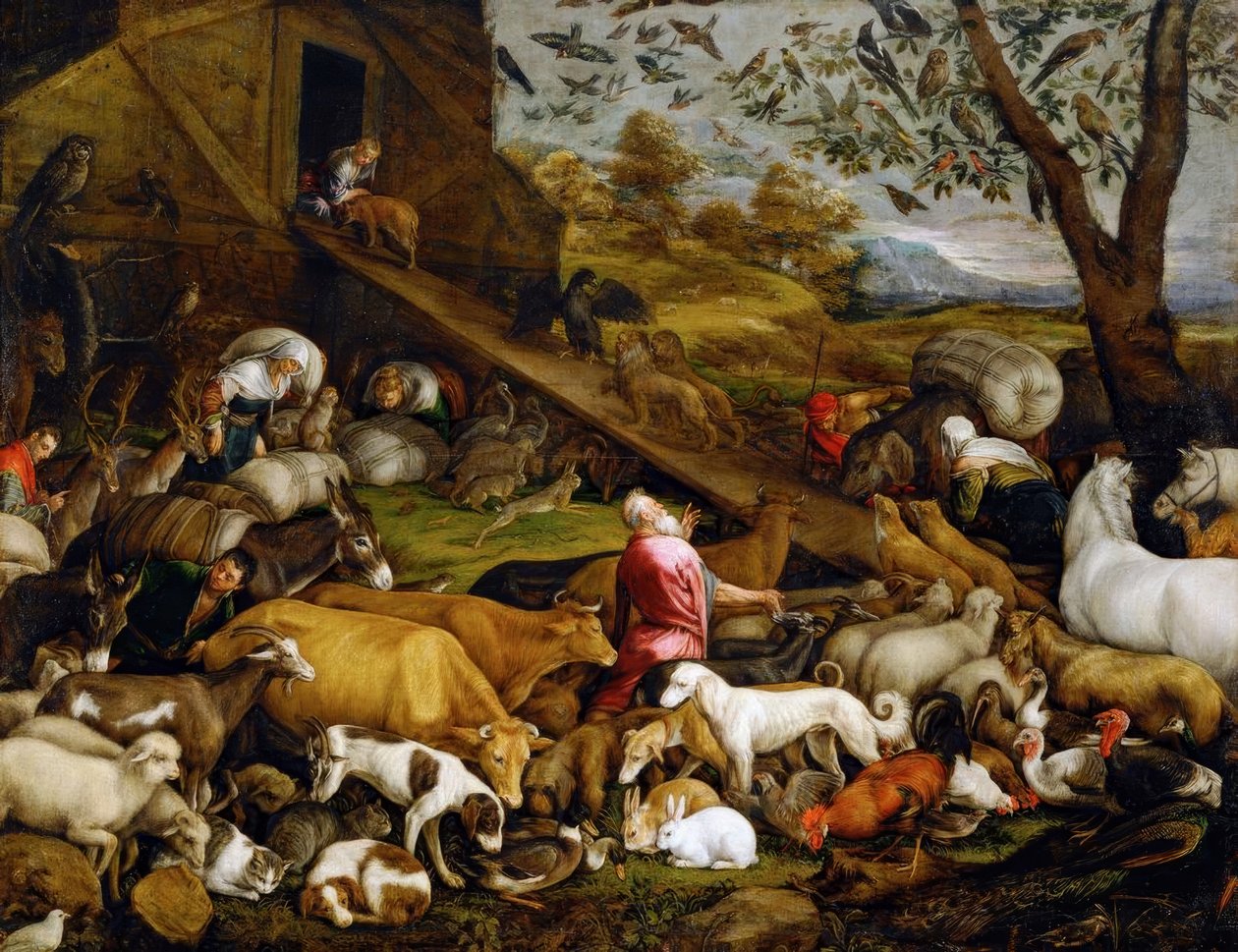 Hayvanların gemiye girişi by Jacopo Bassano