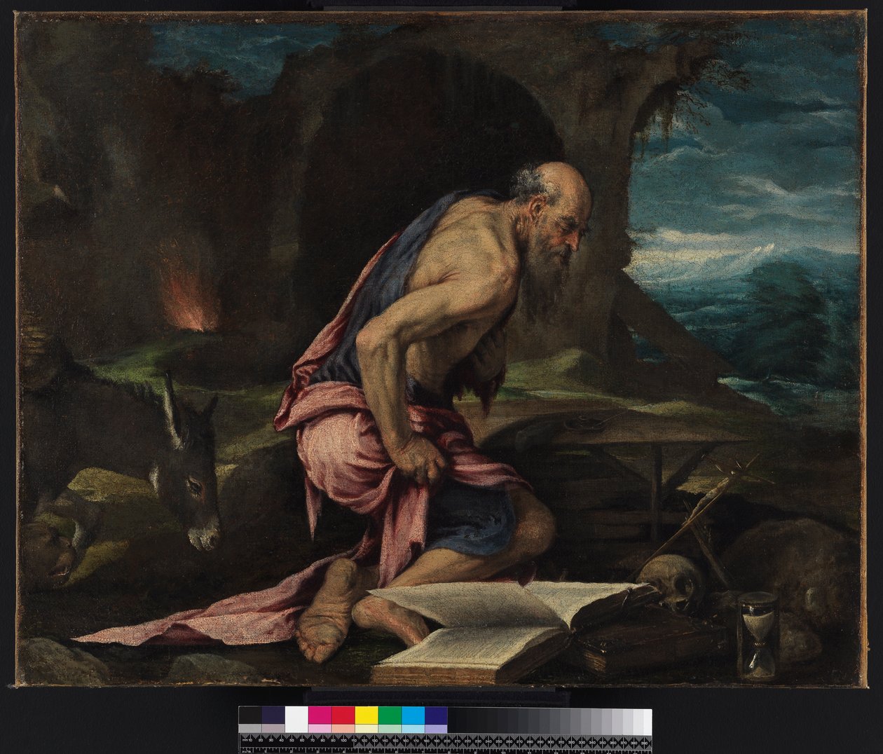 Aziz Jerome vahşi doğada, 1562 by Jacopo Bassano