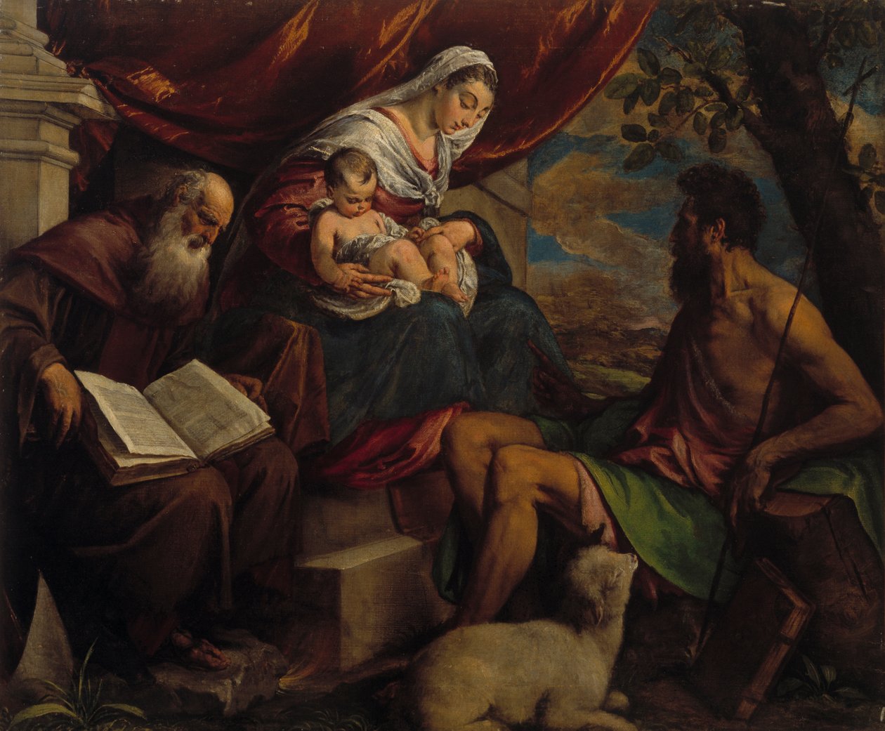 Vaftizci Yahya ve Başrahip Aziz Anthony ile Bakire ve Çocuk, 1560