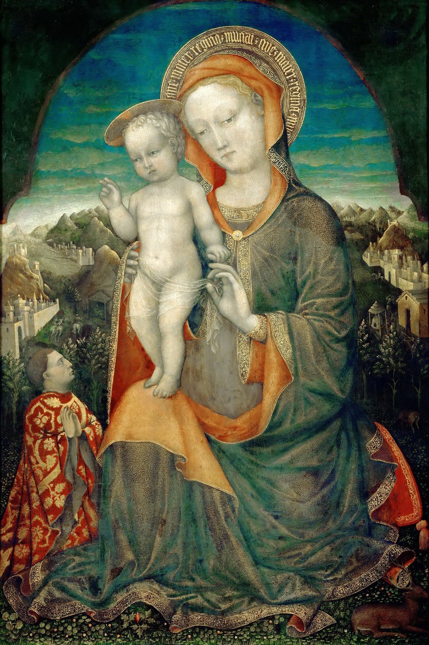 Este Hanedanından Bir Prens tarafından Madonna ve Çocuk by Jacopo Bellini