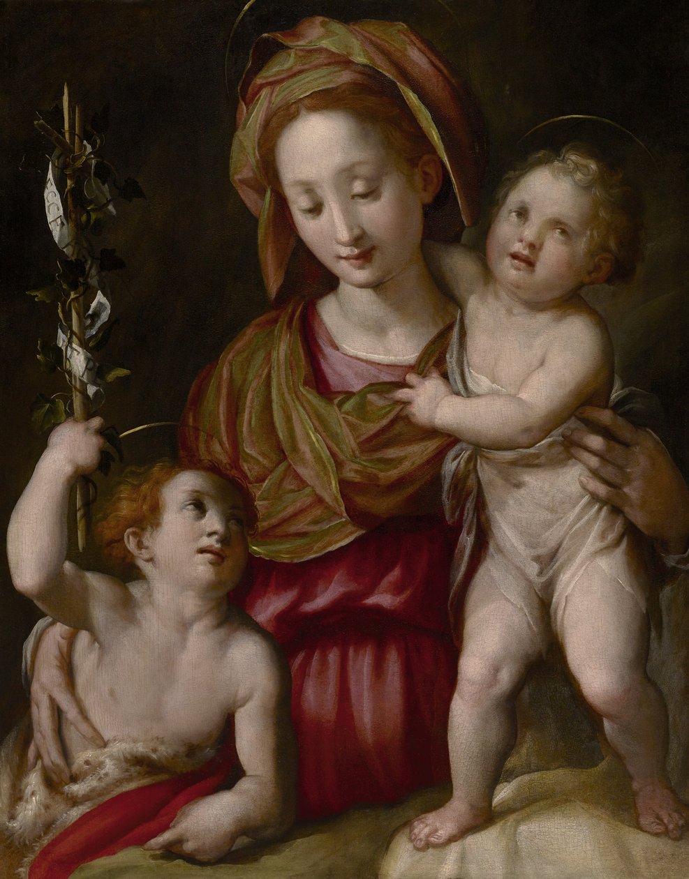 Vaftizci Yahya ile Madonna ve Çocuk, c.1575 by Jacopo Chimenti Empoli