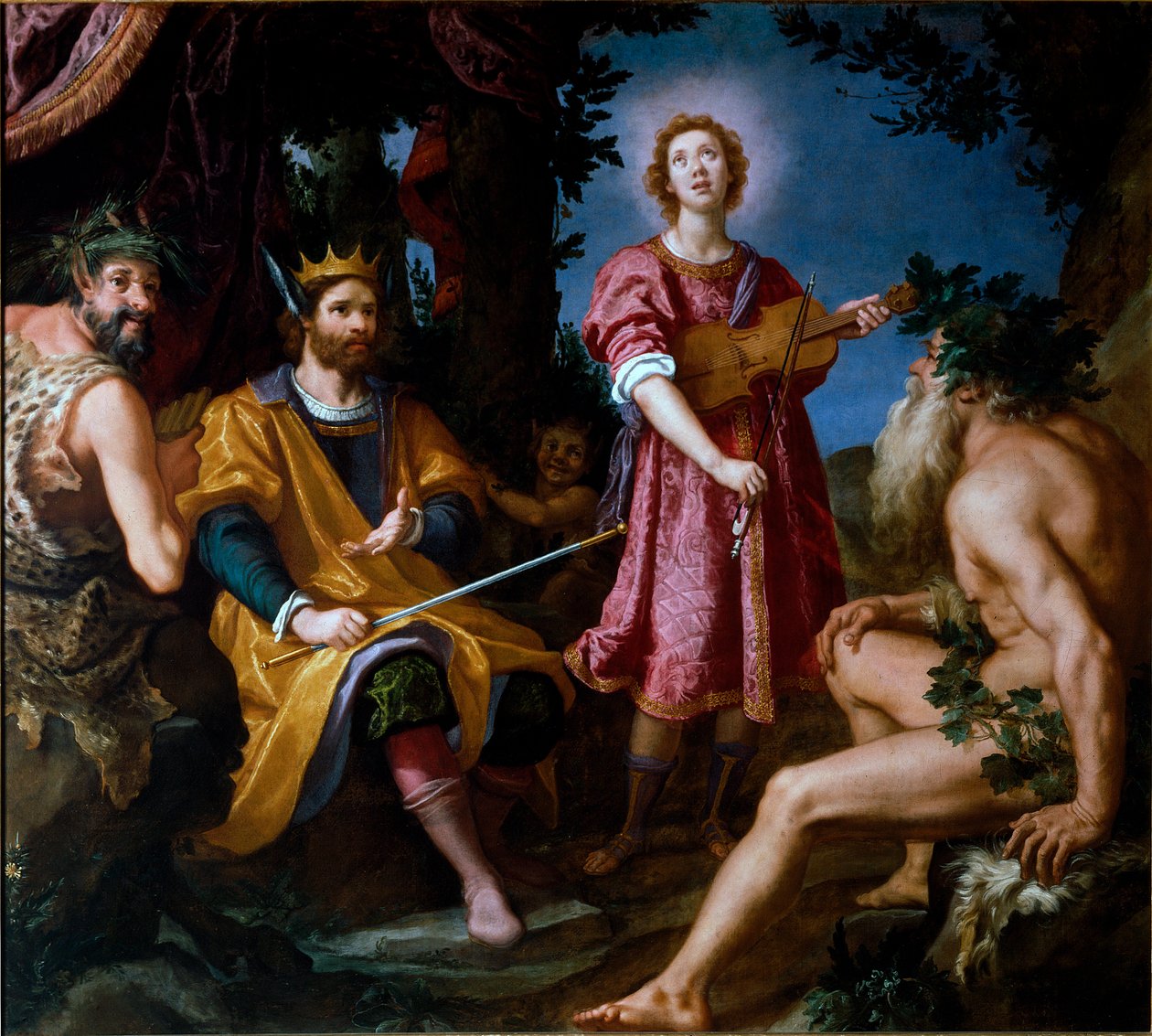 Midas'ın satir Marsyas ile Apollon arasındaki yargısı (Resim by Jacopo Chimenti Empoli