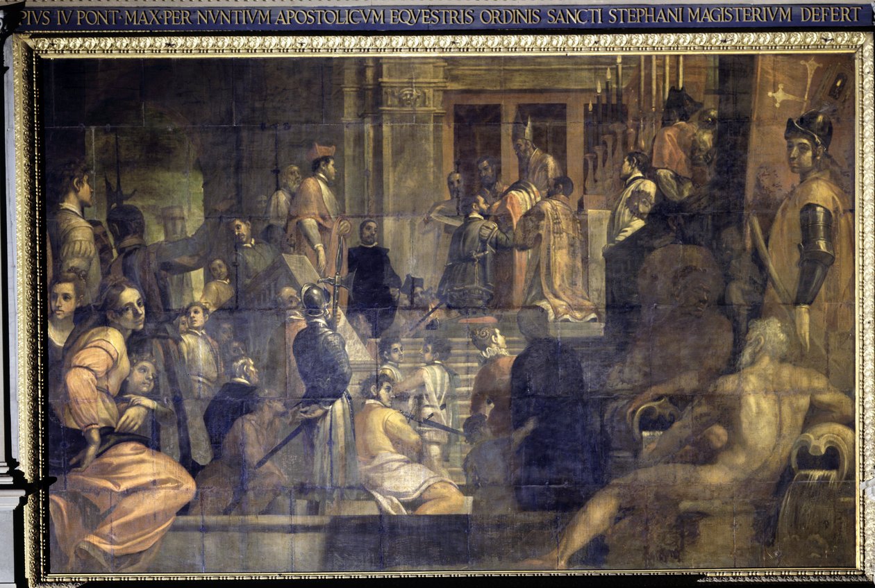 Cosimo I de Medici, Aziz Stephen Tarikatı#39;nı kuruyor by Jacopo Ligozzi