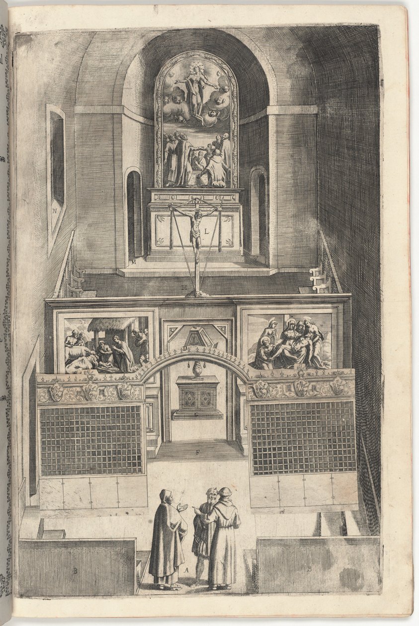 Küçük Kilisenin İçi [F levhası] by Jacopo Ligozzi