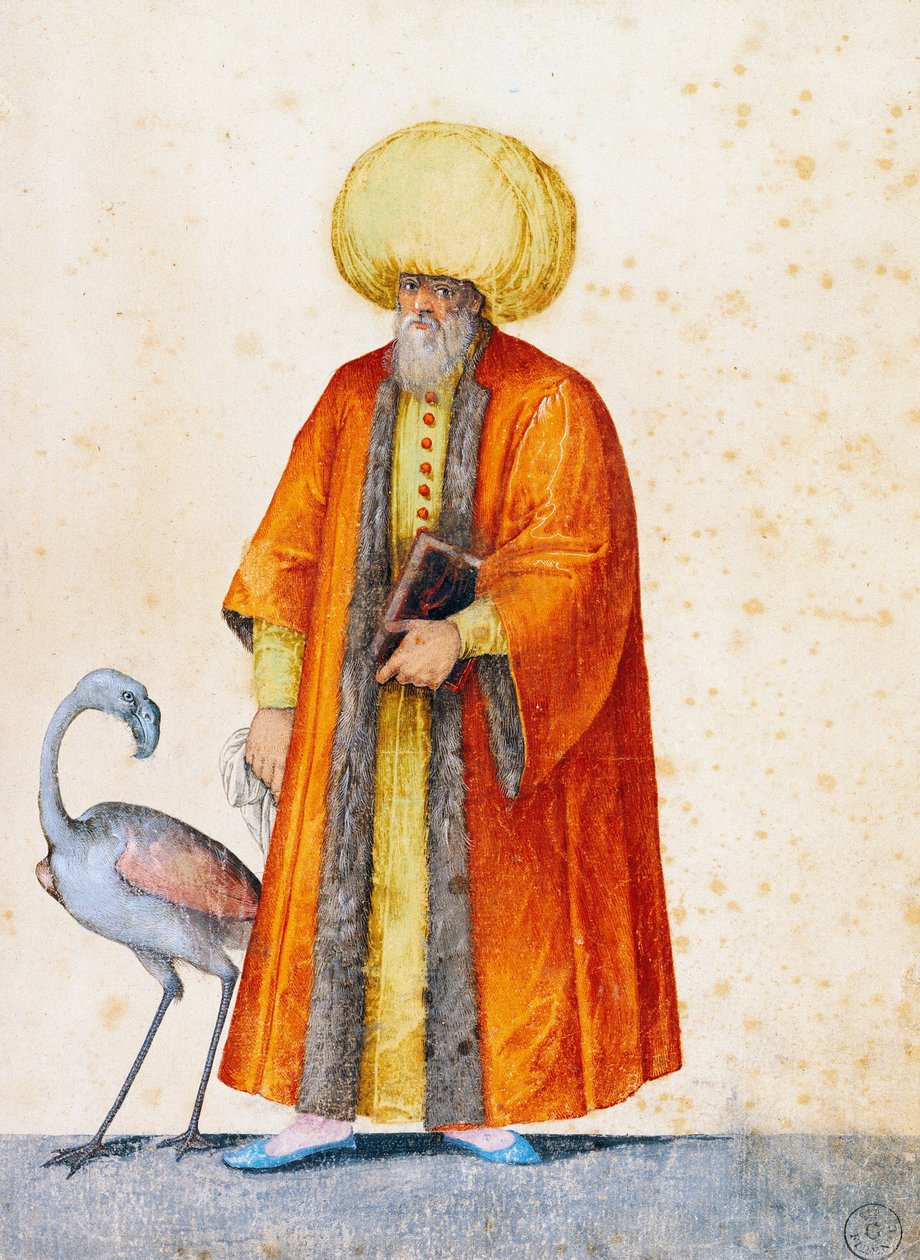 Flamingolu Türk adam, Jacopo Ligozzi