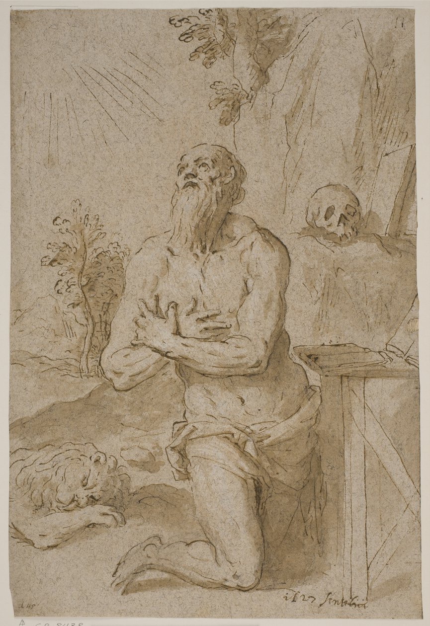 vahşi doğada Aziz Jerome by Jacopo Palma
