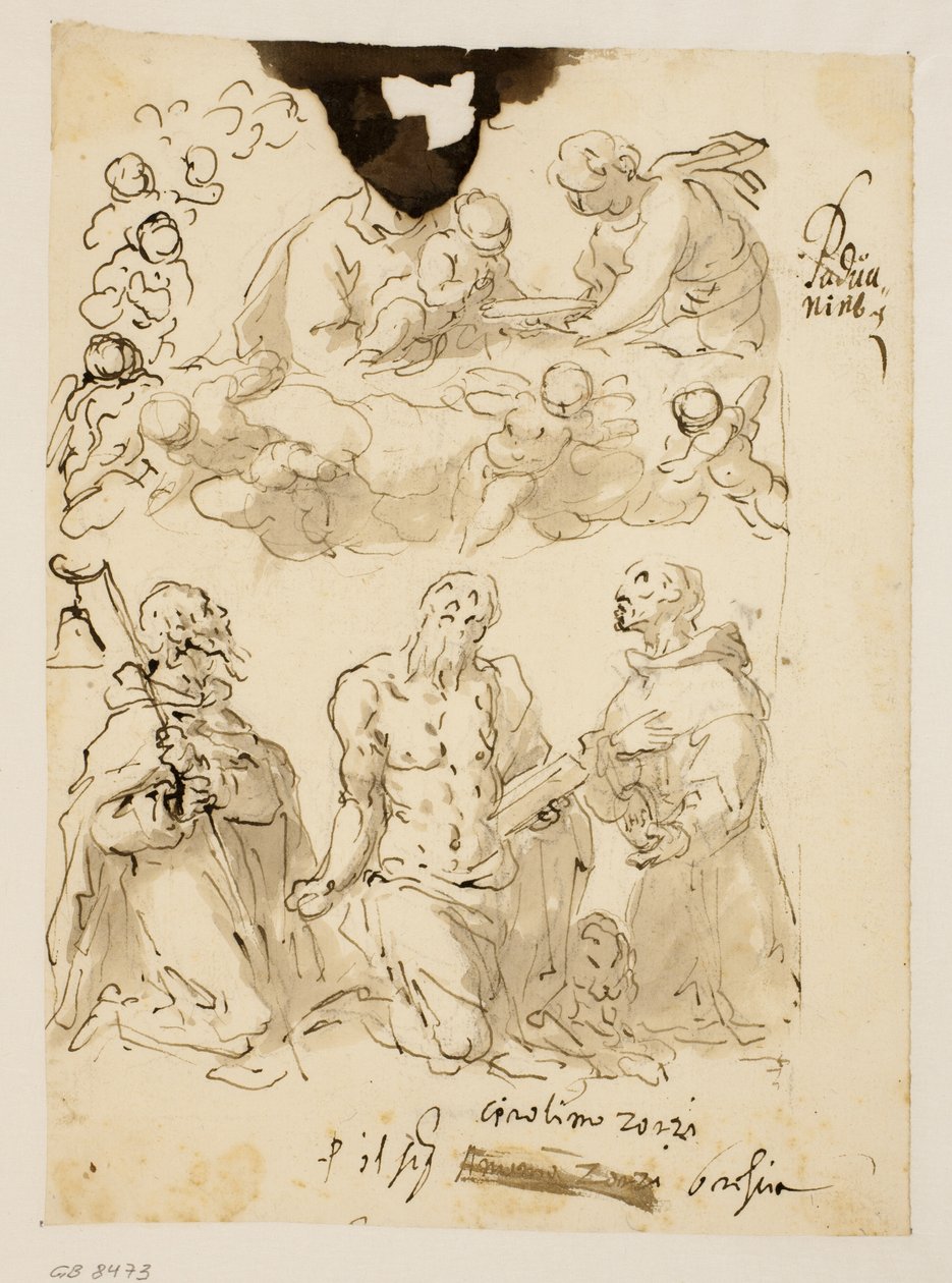 Aziz Antony, Jerome ve Bernardino, Meryem ve bebek İsa