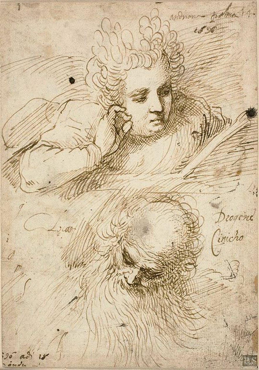 Andriana Palma ve Kinik Diogenes by Jacopo Palma il Giovane