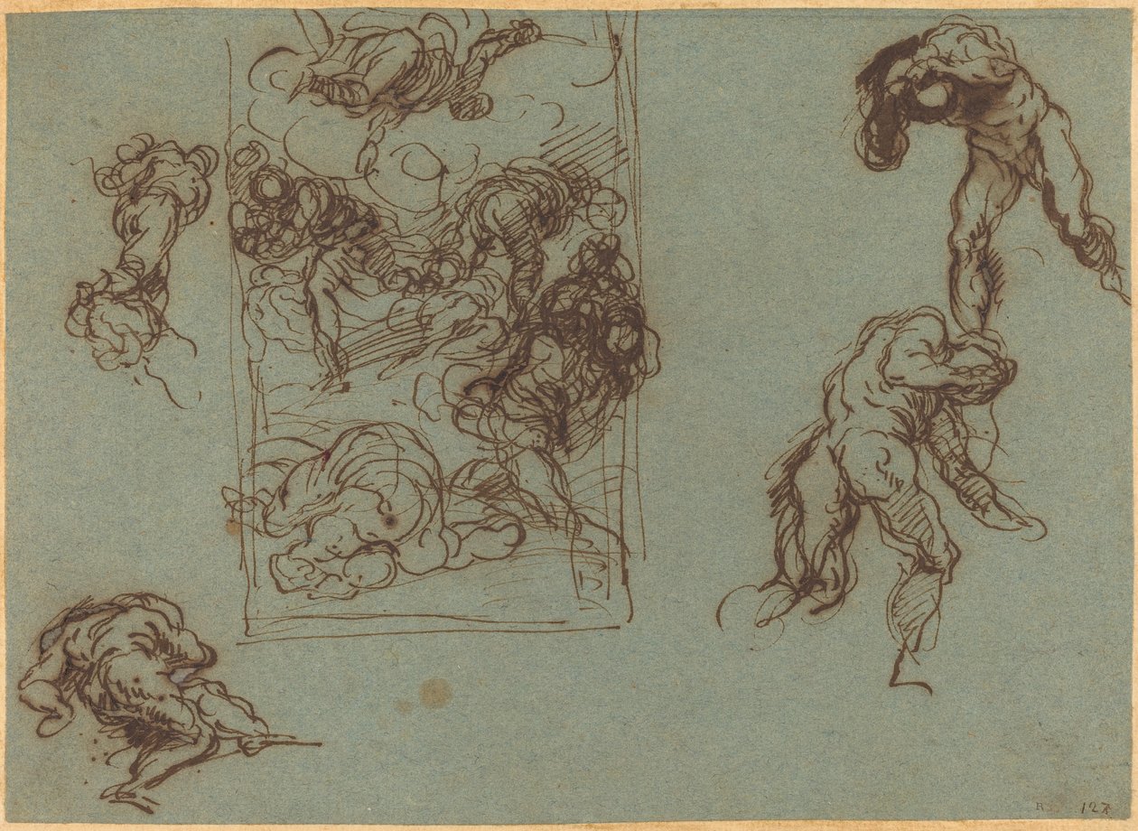 Figür Çalışmaları by Jacopo Palma il Giovane