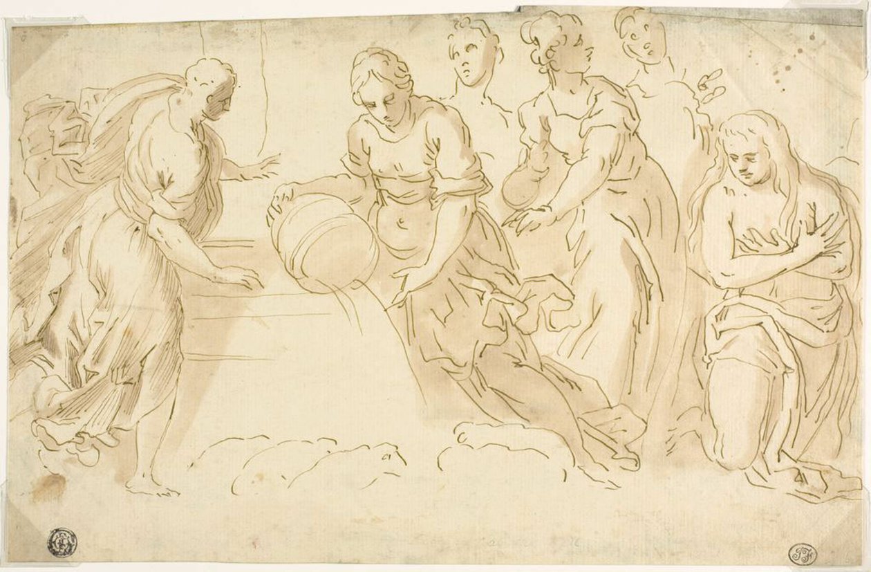 kuyuda Jacob ve Rachel by Jacopo Palma il Giovane