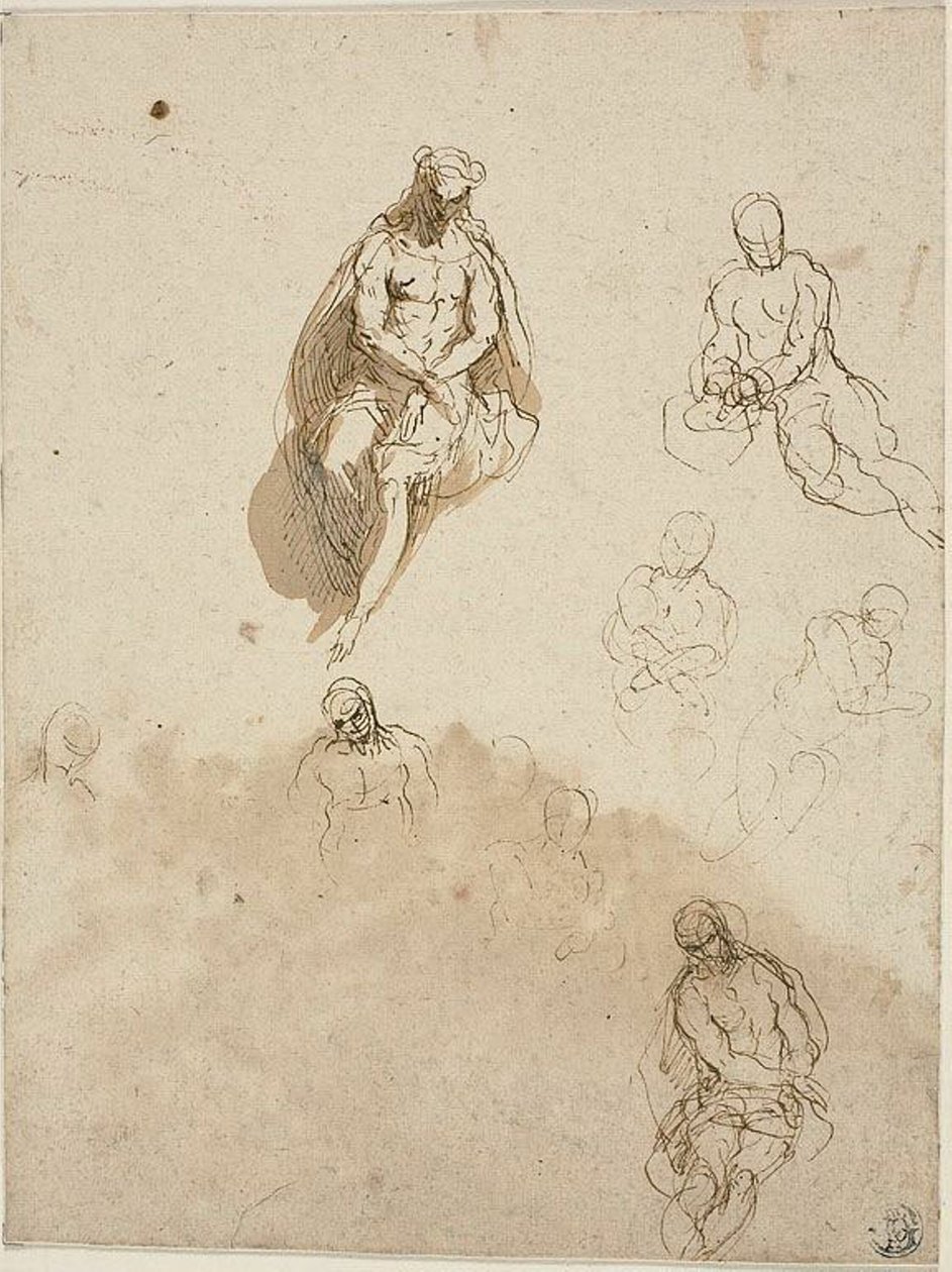 Dikenlerle Taçlama Çalışmaları by Jacopo Palma il Giovane