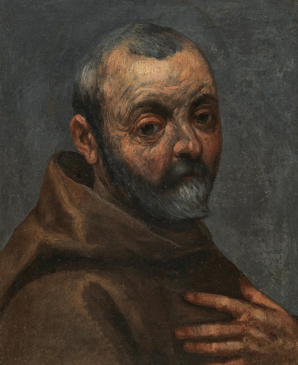 Bir Keşiş Olarak Otoportre. by Jacopo Palma il Giovane the Younger