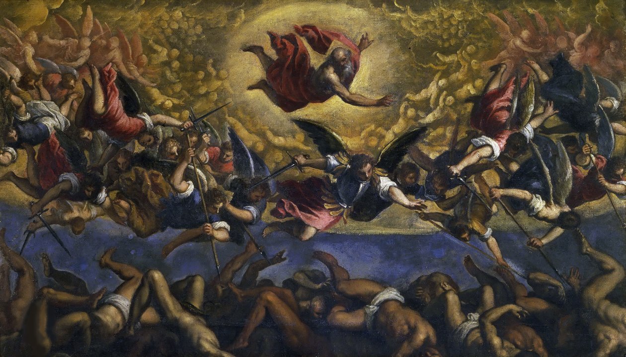 Asi Meleklerin Düşüşü, c. 1615-1620. by Jacopo Palma il Giovane the Younger