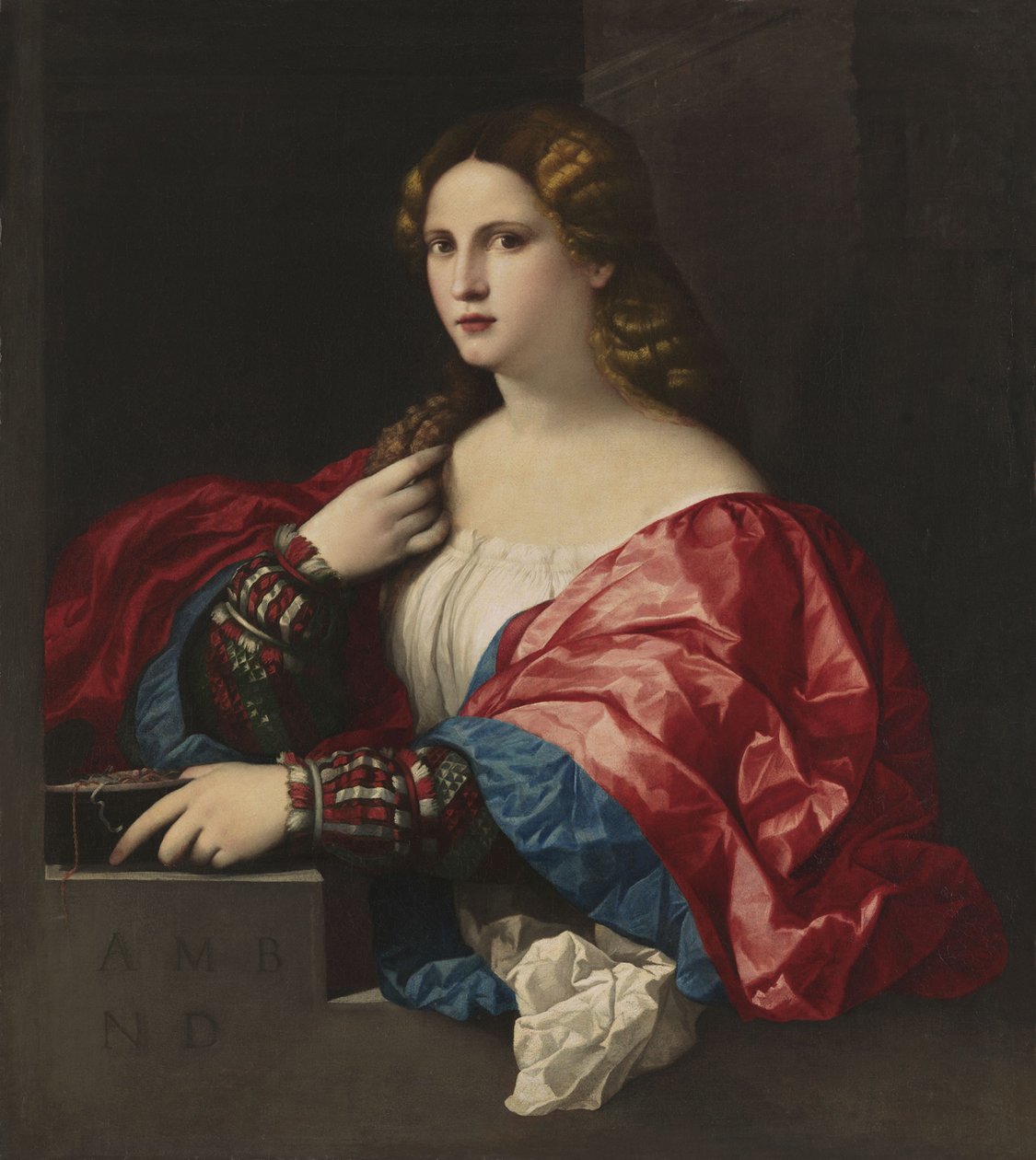 Genç bir kadının portresi La Bella by Jacopo Palma il Vecchio the Elder