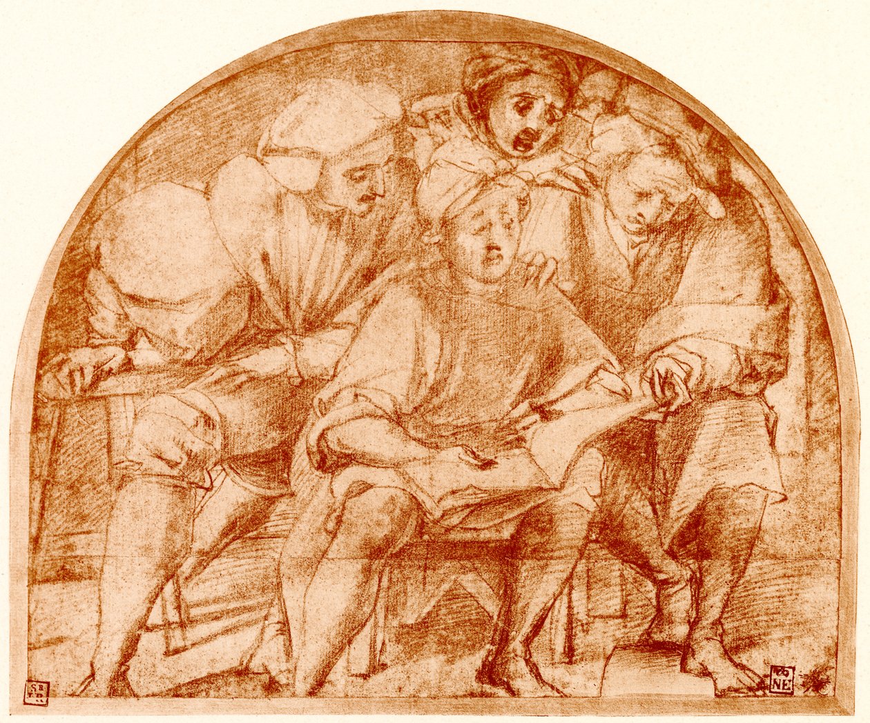 Dört şarkıcı grubu by Jacopo Pontormo