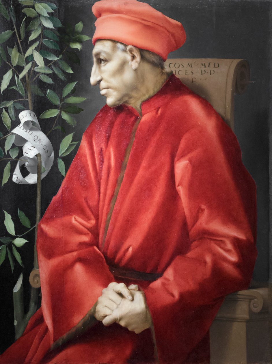 Yaşlı de Medici Cosimo'nun portresi by Jacopo Pontormo