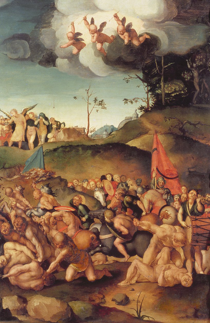 ಹತ್ತು ಸಾವಿರದ ಹುತಾತ್ಮತೆ, 1529-30 (ಪ್ಯಾನಲ್) ಟರ್ಕ್ by Jacopo Pontormo
