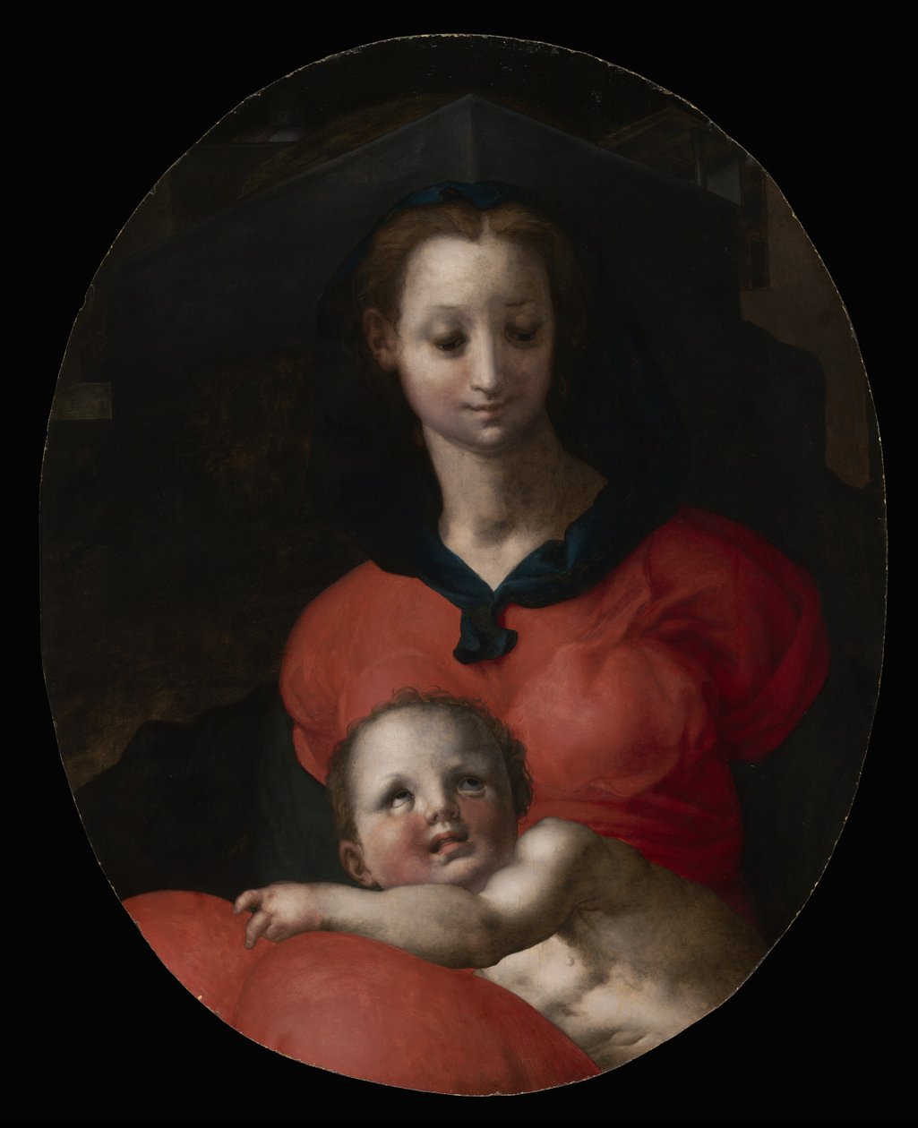 Bakire ve Çocuk, Madonna del Libro olarak bilinir, c.1545-46 by Jacopo Pontormo