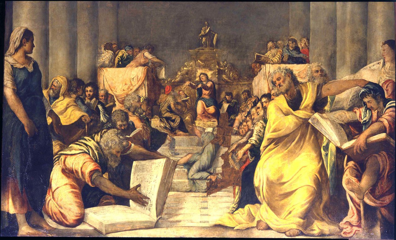 Doktorlar Arasında İsa by Jacopo Robusti Tintoretto
