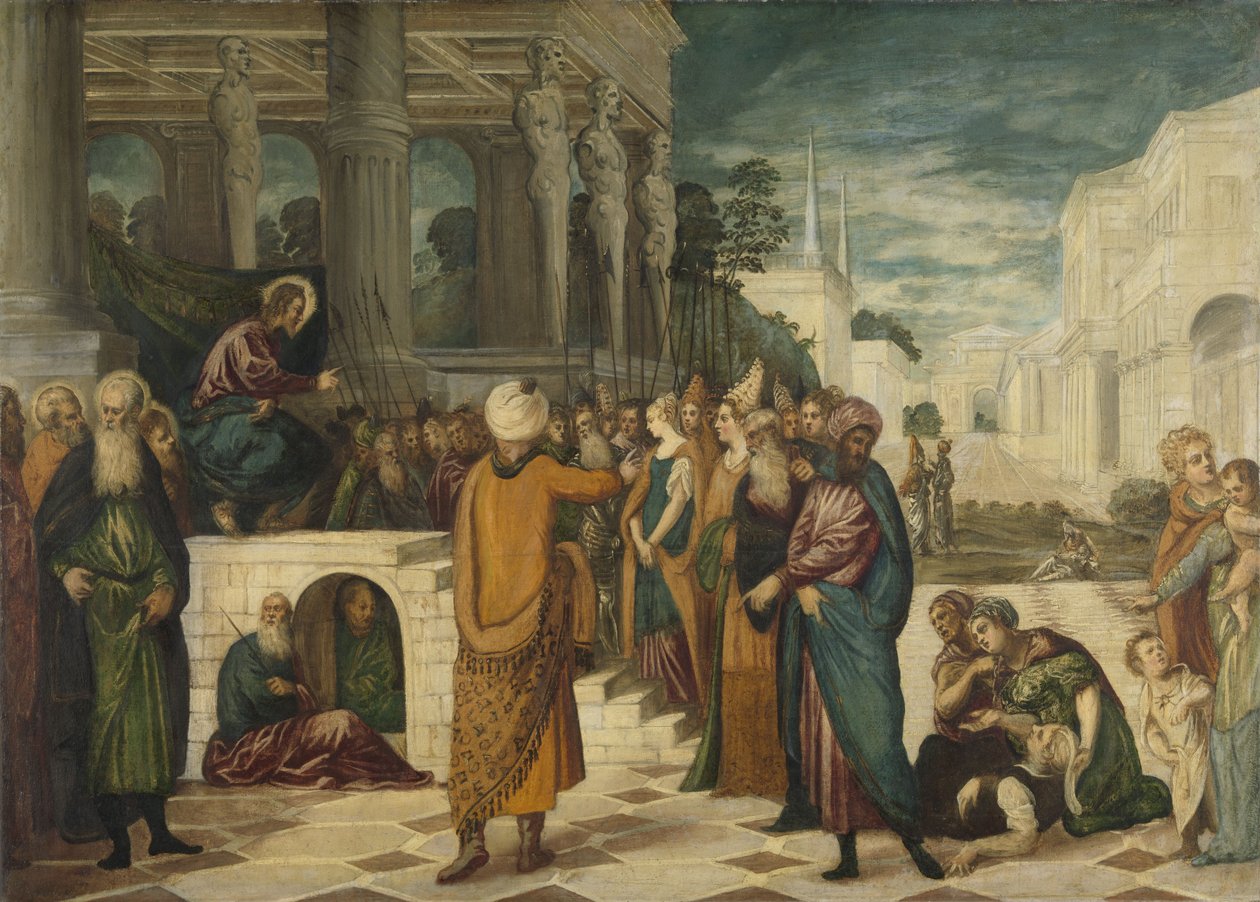 Christ and the Adulteress, 1550-80  by Jacopo Robusti Tintoretto