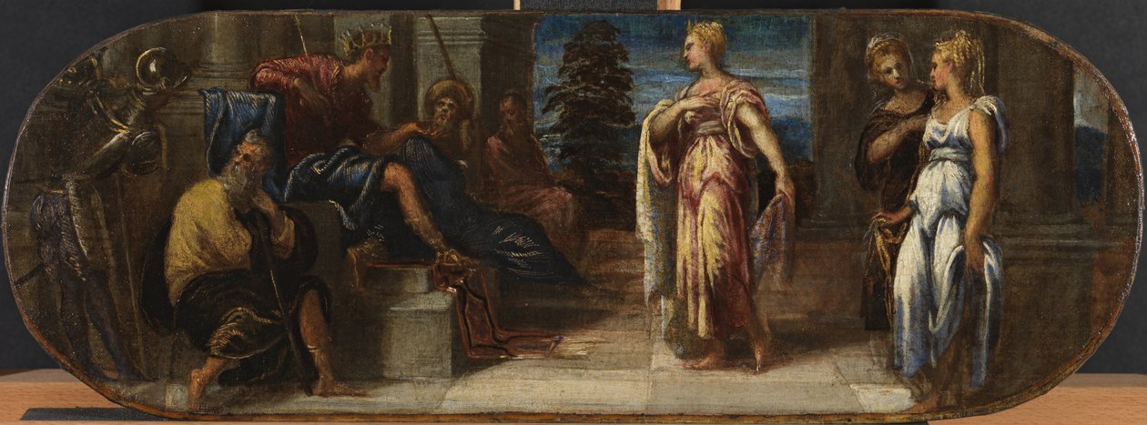 Ester ve Ahaşveroş veya Süleyman ve Saba Kraliçesi, 1545 by Jacopo Robusti Tintoretto
