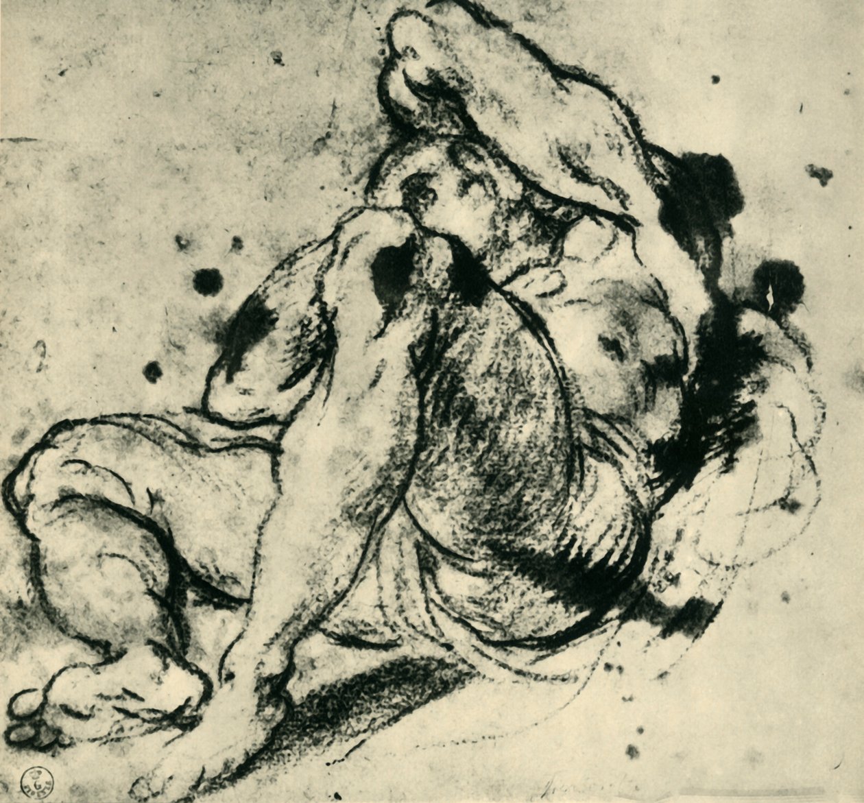 Bir adam figürü, 16. yüzyılın ortaları, 1943. by Jacopo Robusti Tintoretto