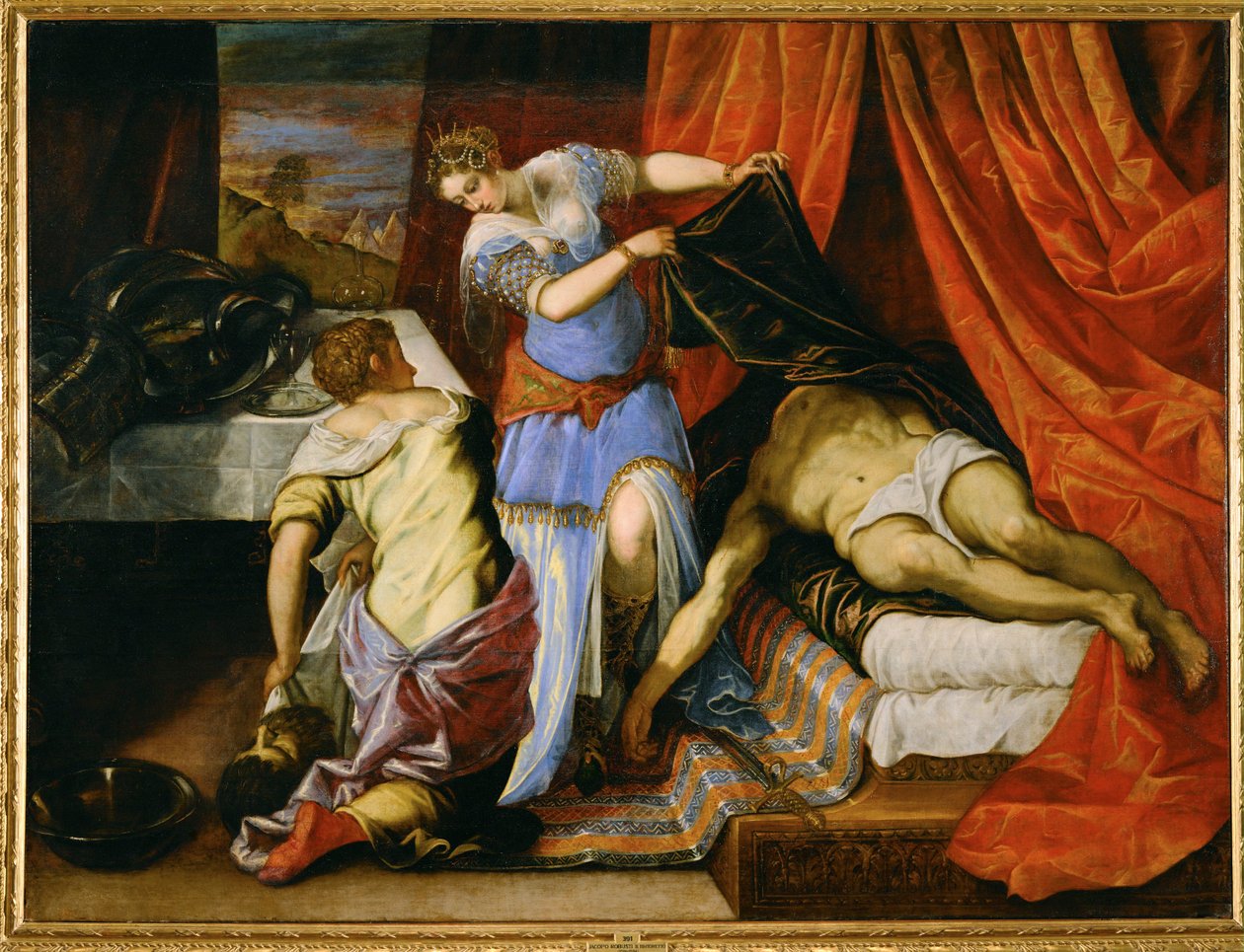 Judith ve Holofernes (tuval üzerine yağlıboya) by Jacopo Robusti Tintoretto